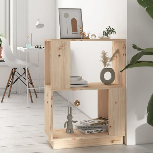 Berkfield Book Cabinet/Room Divider 51x25x70 cm Solid Wood Pine