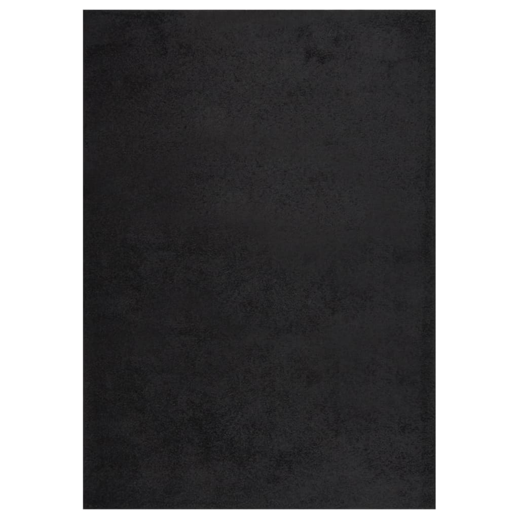 Berkfield Shaggy Rug High Pile Black 120x170 cm