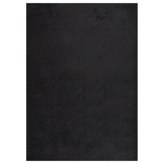 Berkfield Shaggy Rug High Pile Black 120x170 cm