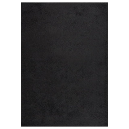 Berkfield Shaggy Rug High Pile Black 140x200 cm