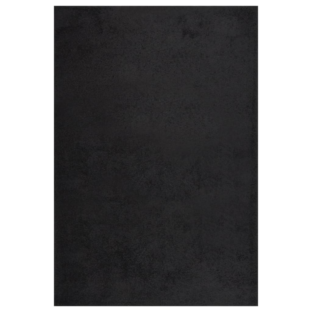 Berkfield Shaggy Rug High Pile Black 160x230 cm