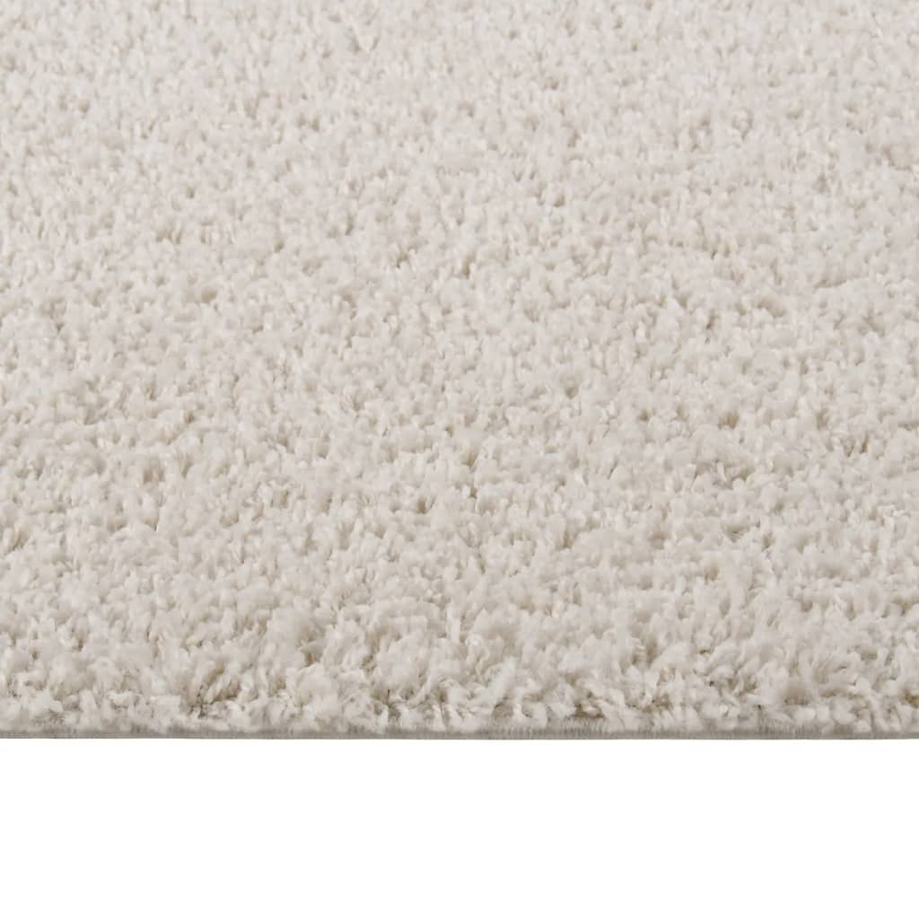 Berkfield Shaggy Rug High Pile Cream 120x170 cm