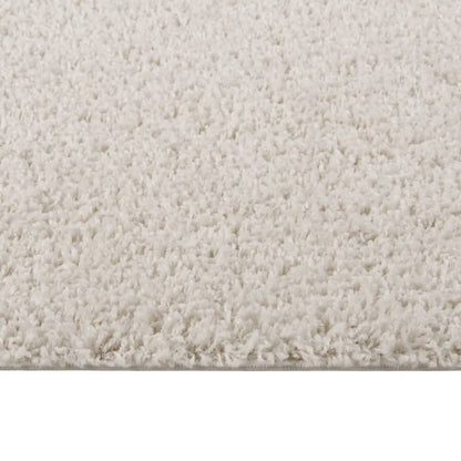 Berkfield Shaggy Rug High Pile Cream 120x170 cm