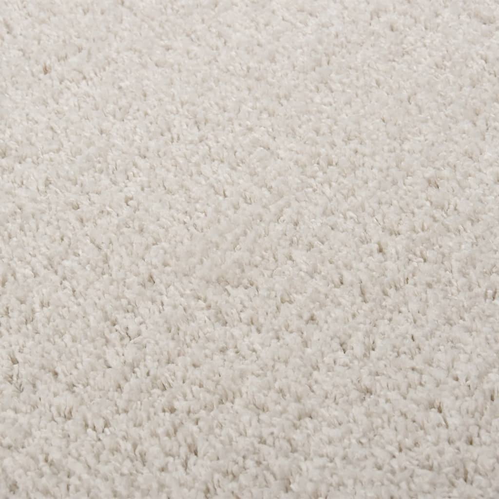 Berkfield Shaggy Rug High Pile Cream 120x170 cm