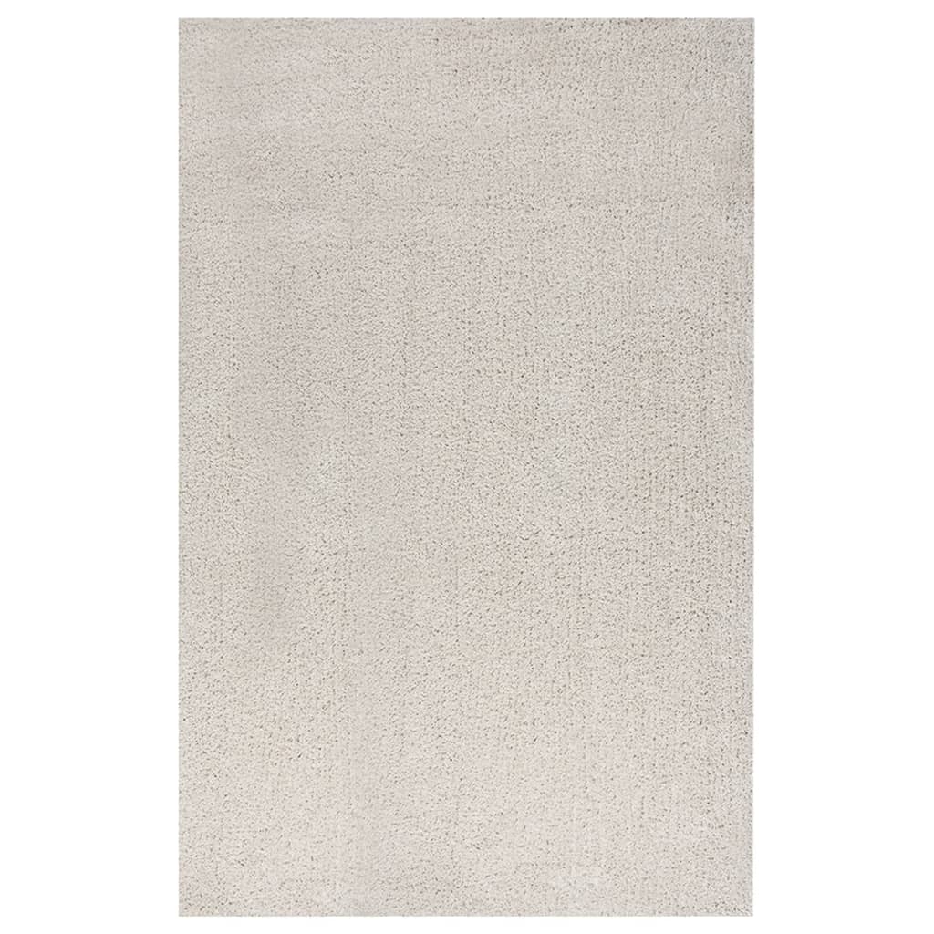 Berkfield Shaggy Rug High Pile Cream 200x290 cm