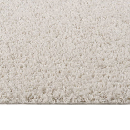 Berkfield Shaggy Rug High Pile Cream 200x290 cm