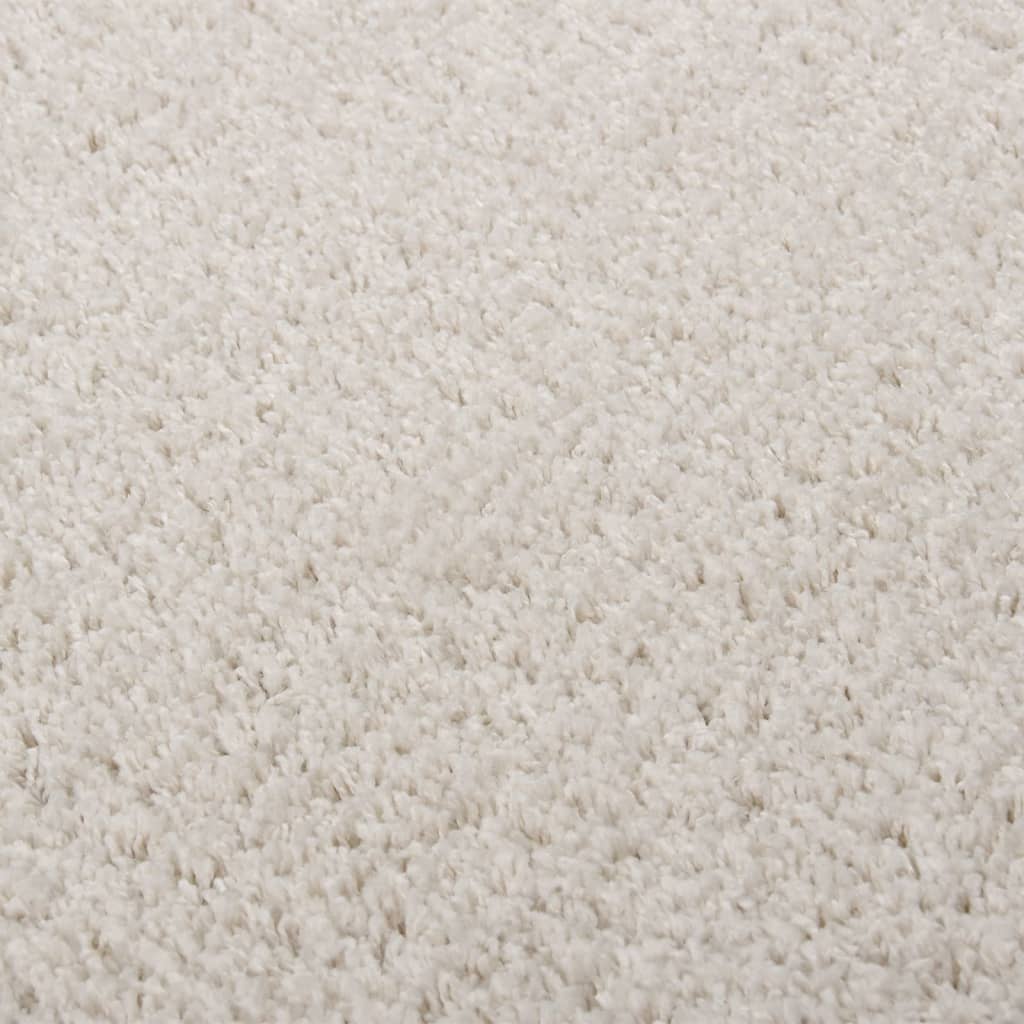 Berkfield Shaggy Rug High Pile Cream 200x290 cm