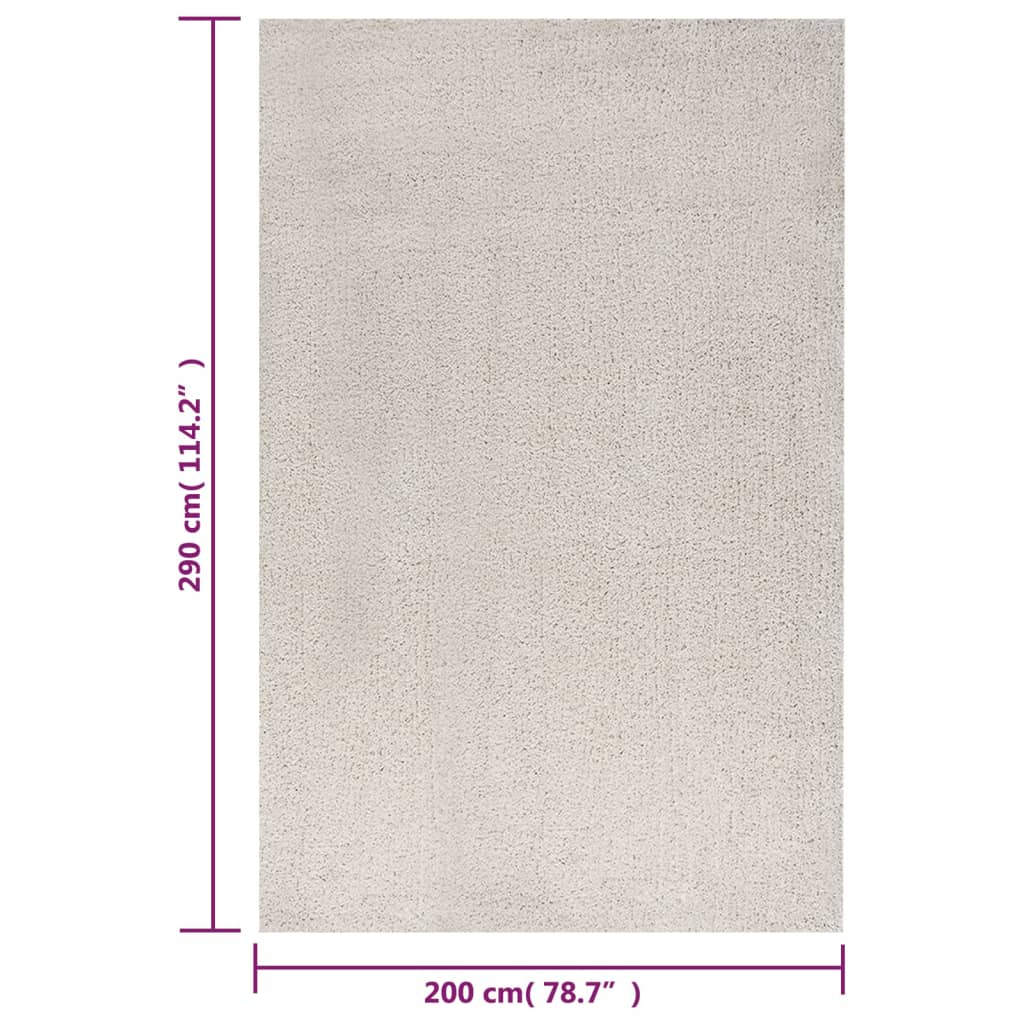 Berkfield Shaggy Rug High Pile Cream 200x290 cm