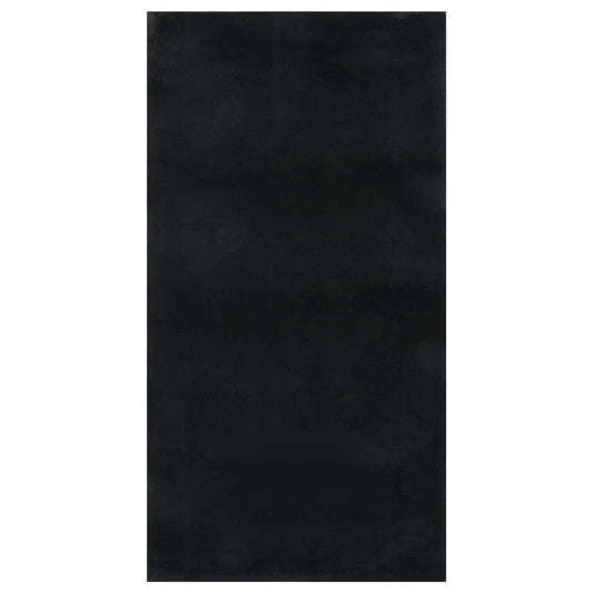 Berkfield Washable Rug Soft Shaggy 80x150 cm Anti Slip Black