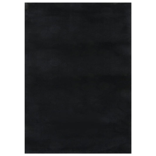 Berkfield Washable Rug Soft Shaggy 120x170 cm Anti Slip Black