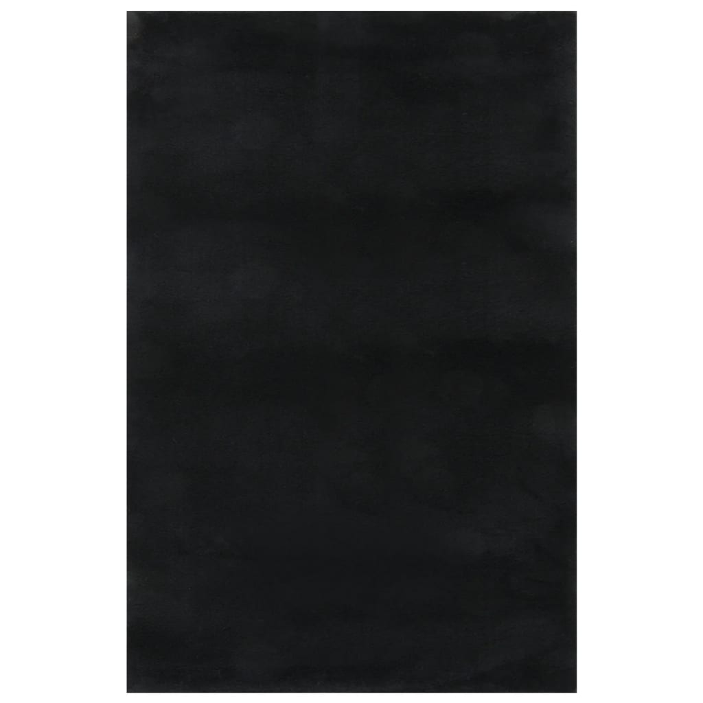Berkfield Washable Rug Soft Shaggy 200x290 cm Anti Slip Black