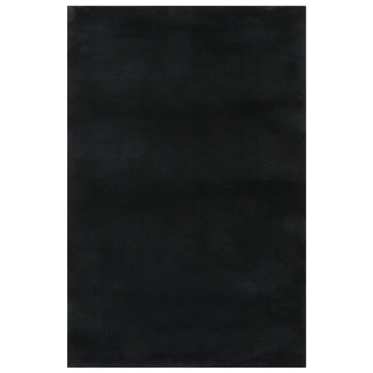 Berkfield Washable Rug Soft Shaggy 200x290 cm Anti Slip Black