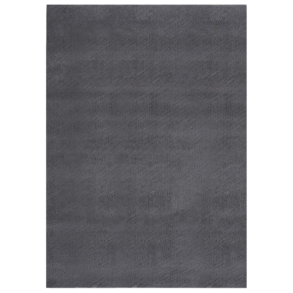 Berkfield Washable Rug Soft Shaggy 120x170 cm Anti Slip Anthracite