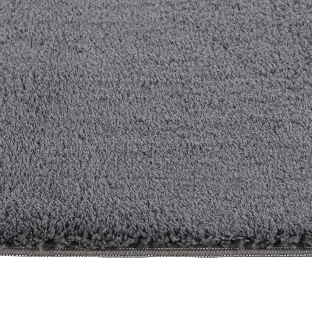 Berkfield Washable Rug Soft Shaggy 120x170 cm Anti Slip Anthracite