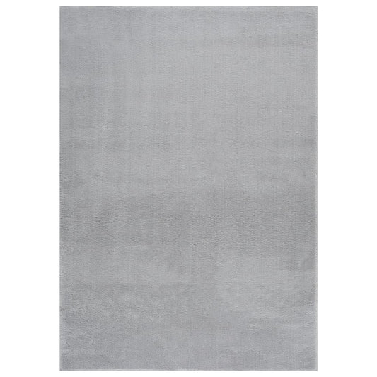 Berkfield Washable Rug Soft Shaggy 120x170 cm Anti Slip Grey