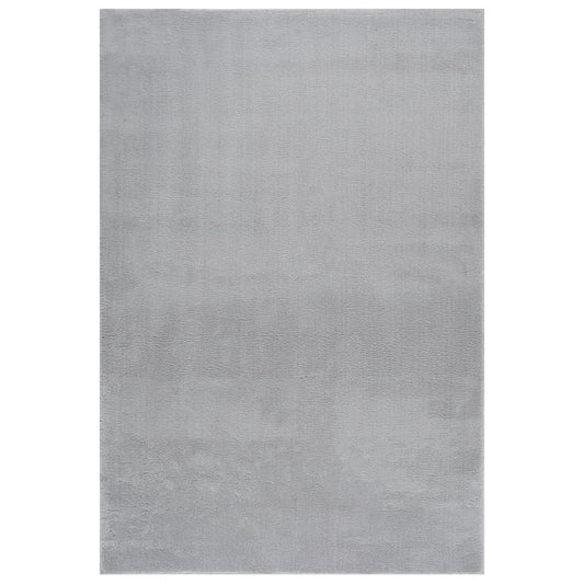 Berkfield Washable Rug Soft Shaggy 160x230 cm Anti Slip Grey