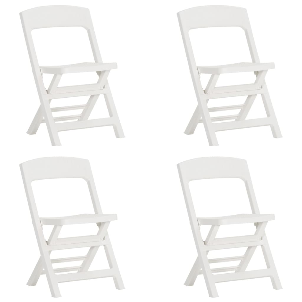 Berkfield Folding Garden Chairs 4 pcs PP White