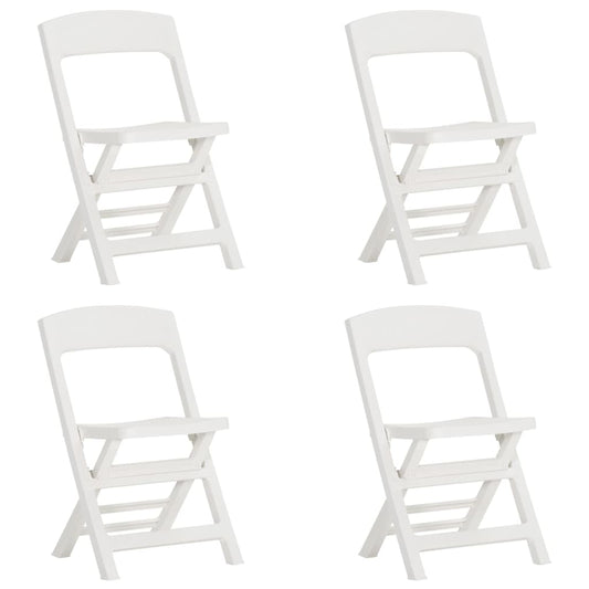 Berkfield Folding Garden Chairs 4 pcs PP White