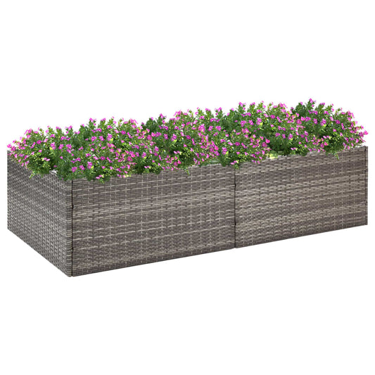 Berkfield Garden Planter Grey 157x80x40 cm Poly Rattan