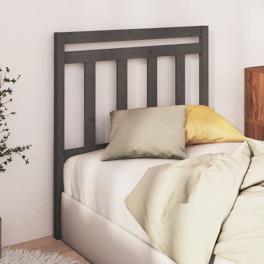 Berkfield Bed Headboard Grey 81x4x100 cm Solid Wood Pine