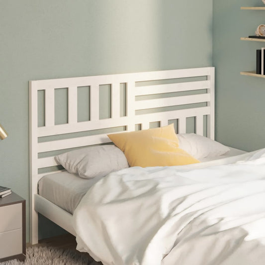 Berkfield Bed Headboard White 156x4x100 cm Solid Wood Pine