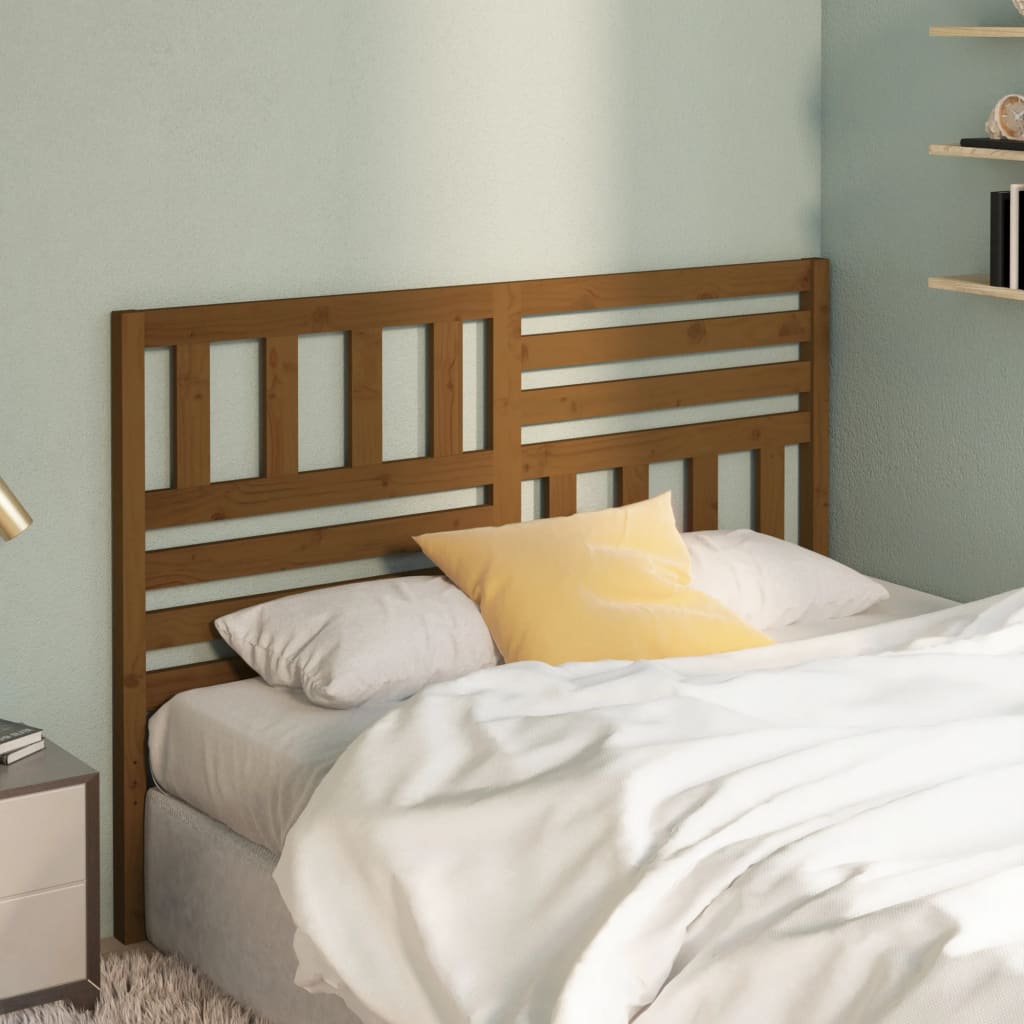 Berkfield Bed Headboard Honey Brown 156x4x100 cm Solid Wood Pine