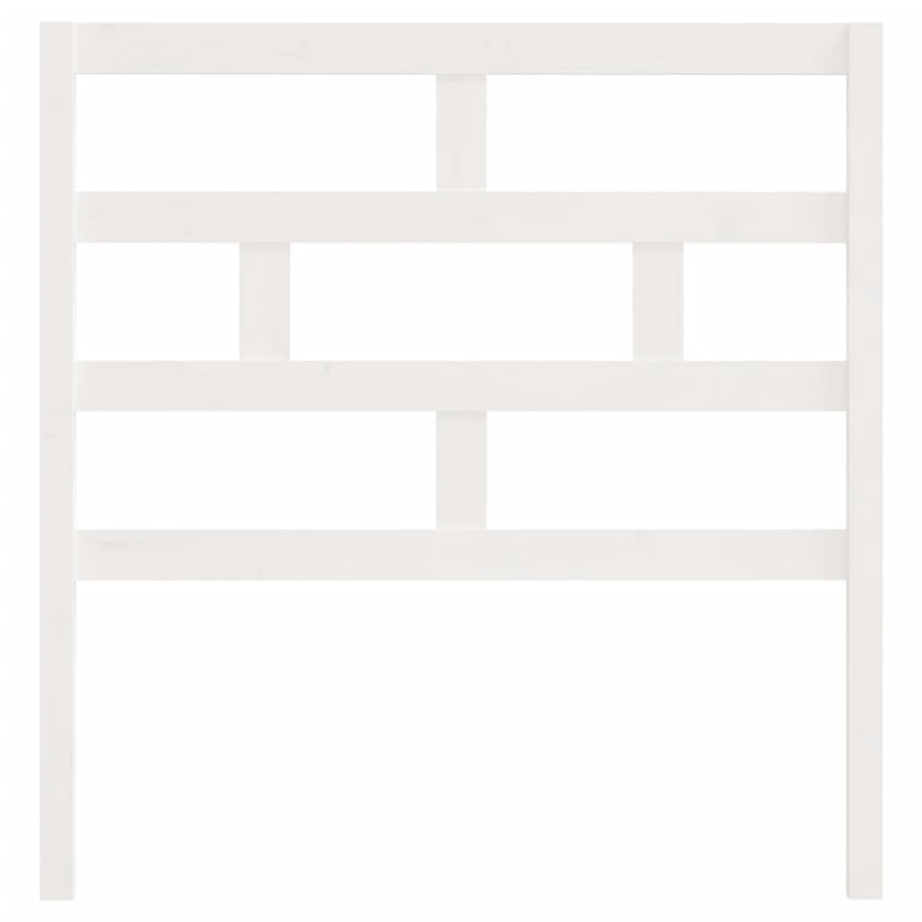 Berkfield Bed Headboard White 81x4x100 cm Solid Wood Pine