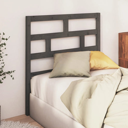 Berkfield Bed Headboard Grey 81x4x100 cm Solid Wood Pine
