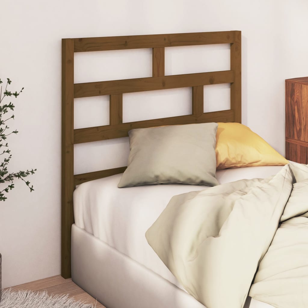 Berkfield Bed Headboard Honey Brown 106x4x100 cm Solid Wood Pine