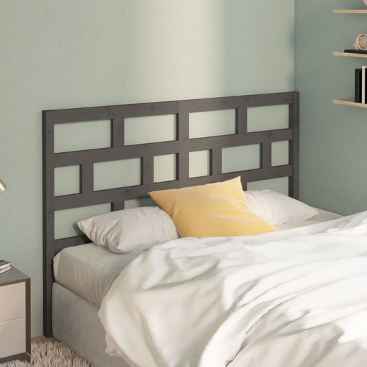 Berkfield Bed Headboard Grey 126x4x100 cm Solid Wood Pine