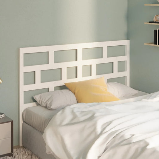 Berkfield Bed Headboard White 146x4x100 cm Solid Wood Pine