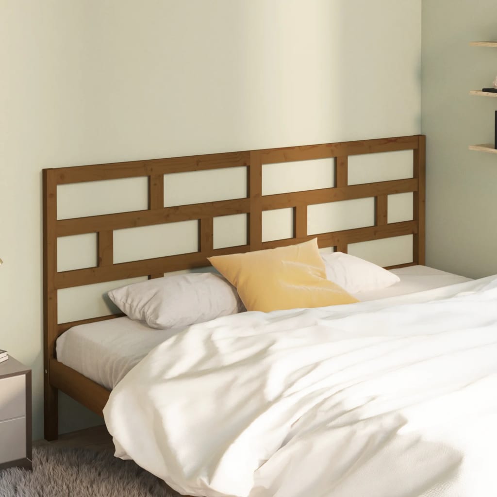 Berkfield Bed Headboard Honey Brown 186x4x100 cm Solid Wood Pine