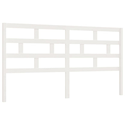 Berkfield Bed Headboard White 206x4x100 cm Solid Wood Pine