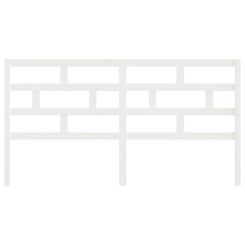 Berkfield Bed Headboard White 206x4x100 cm Solid Wood Pine