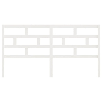 Berkfield Bed Headboard White 206x4x100 cm Solid Wood Pine