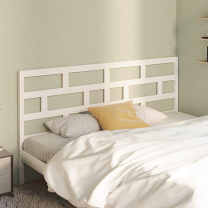 Berkfield Bed Headboard White 206x4x100 cm Solid Wood Pine
