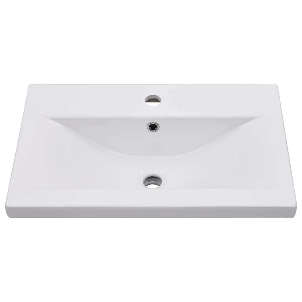 Berkfield Sink Cabinet with Built-in Basin High Gloss White Engineered Wood