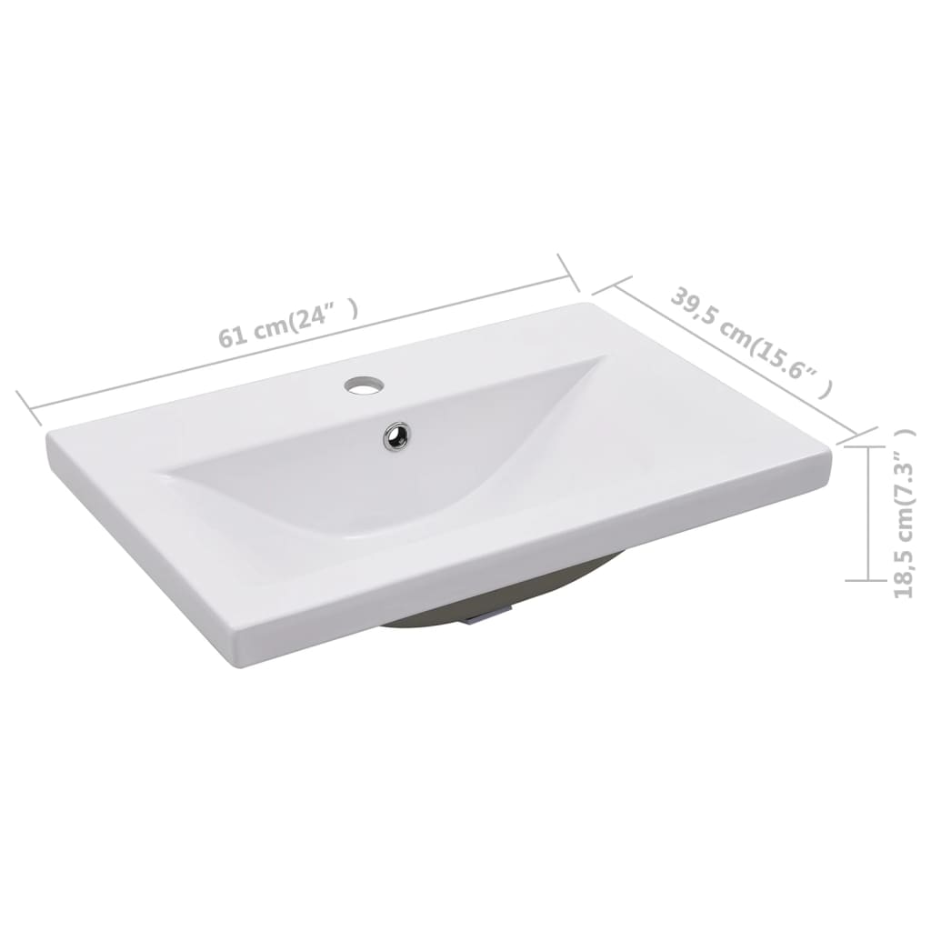 Berkfield Sink Cabinet with Built-in Basin High Gloss White Engineered Wood