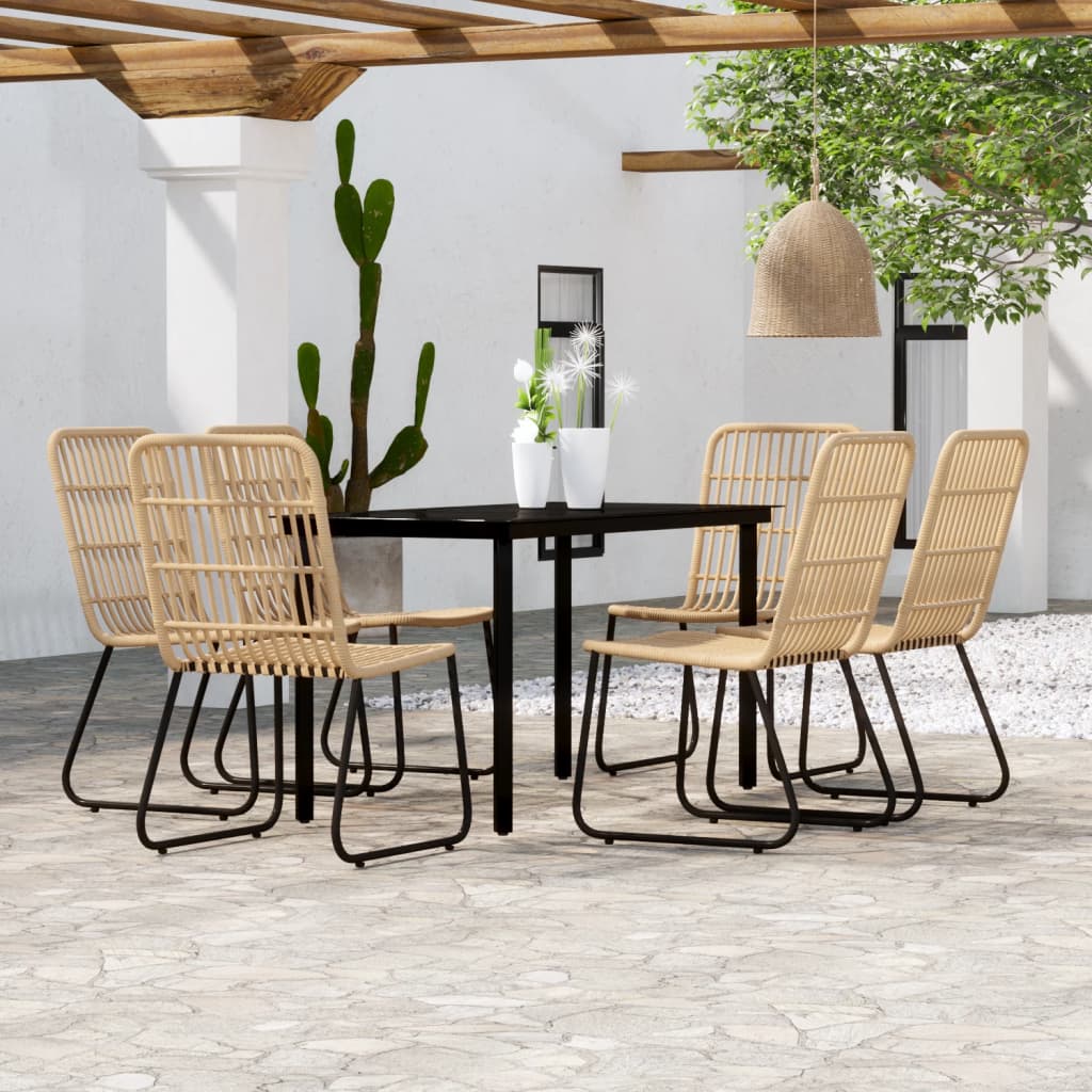 Berkfield 7 Piece Garden Dining Set Oak