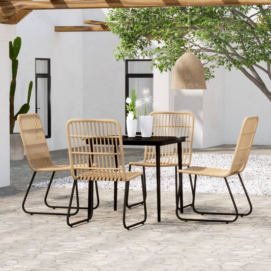 Berkfield 5 Piece Garden Dining Set Oak