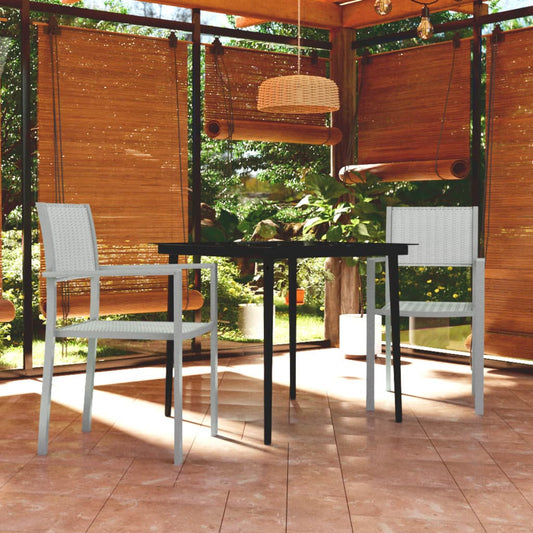 Berkfield 3 Piece Garden Dining Set White