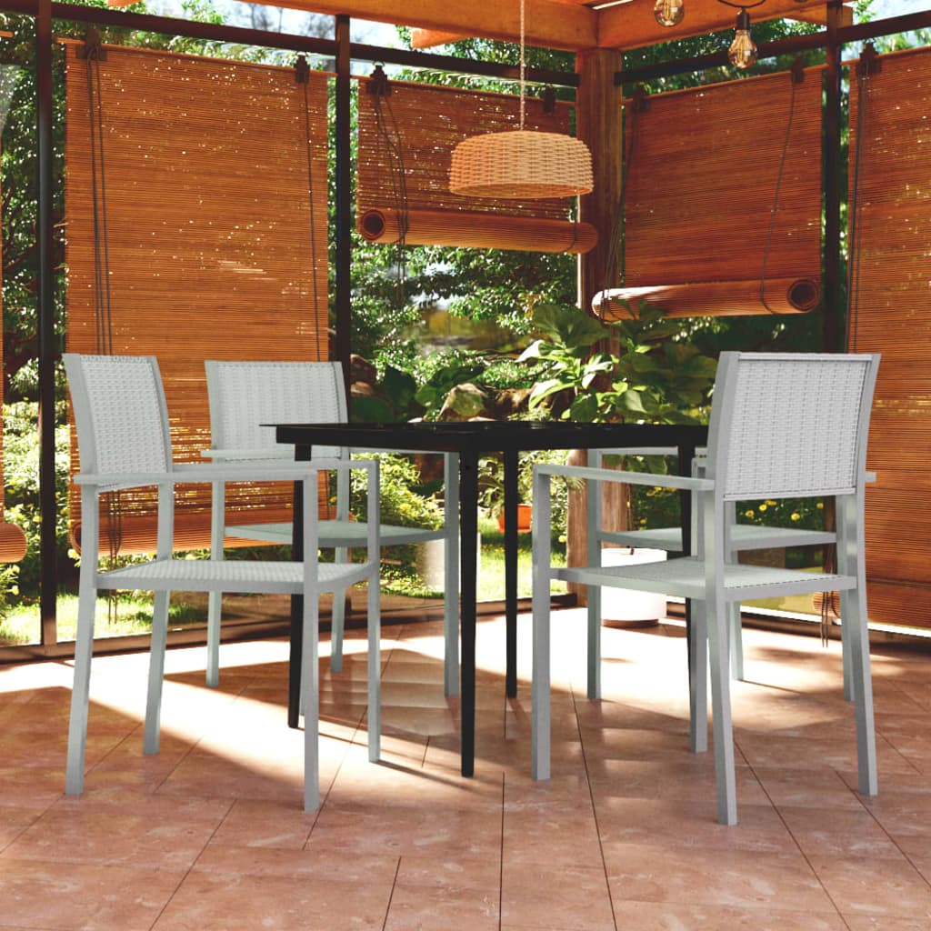 Berkfield 5 Piece Garden Dining Set White