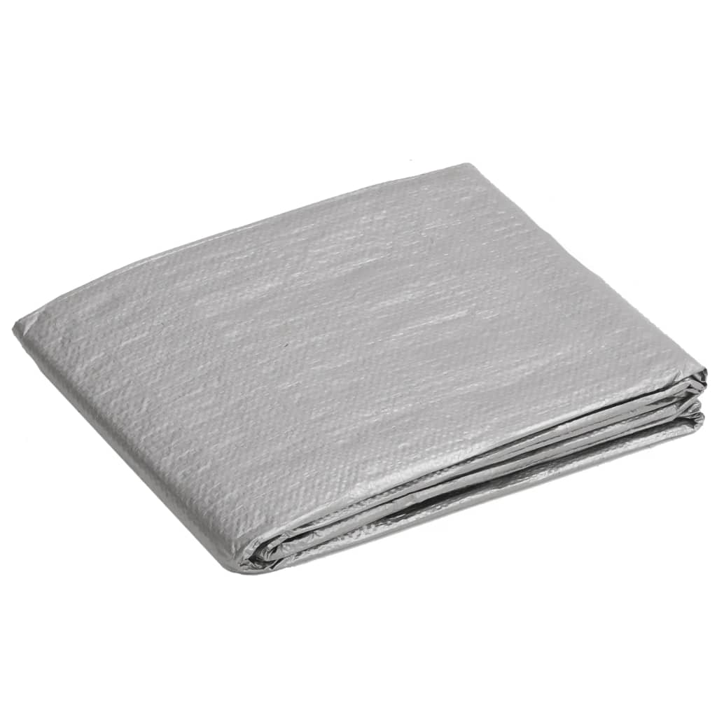 Berkfield Tarpaulin 90 g/m�__ 6x10 m Grey HDPE