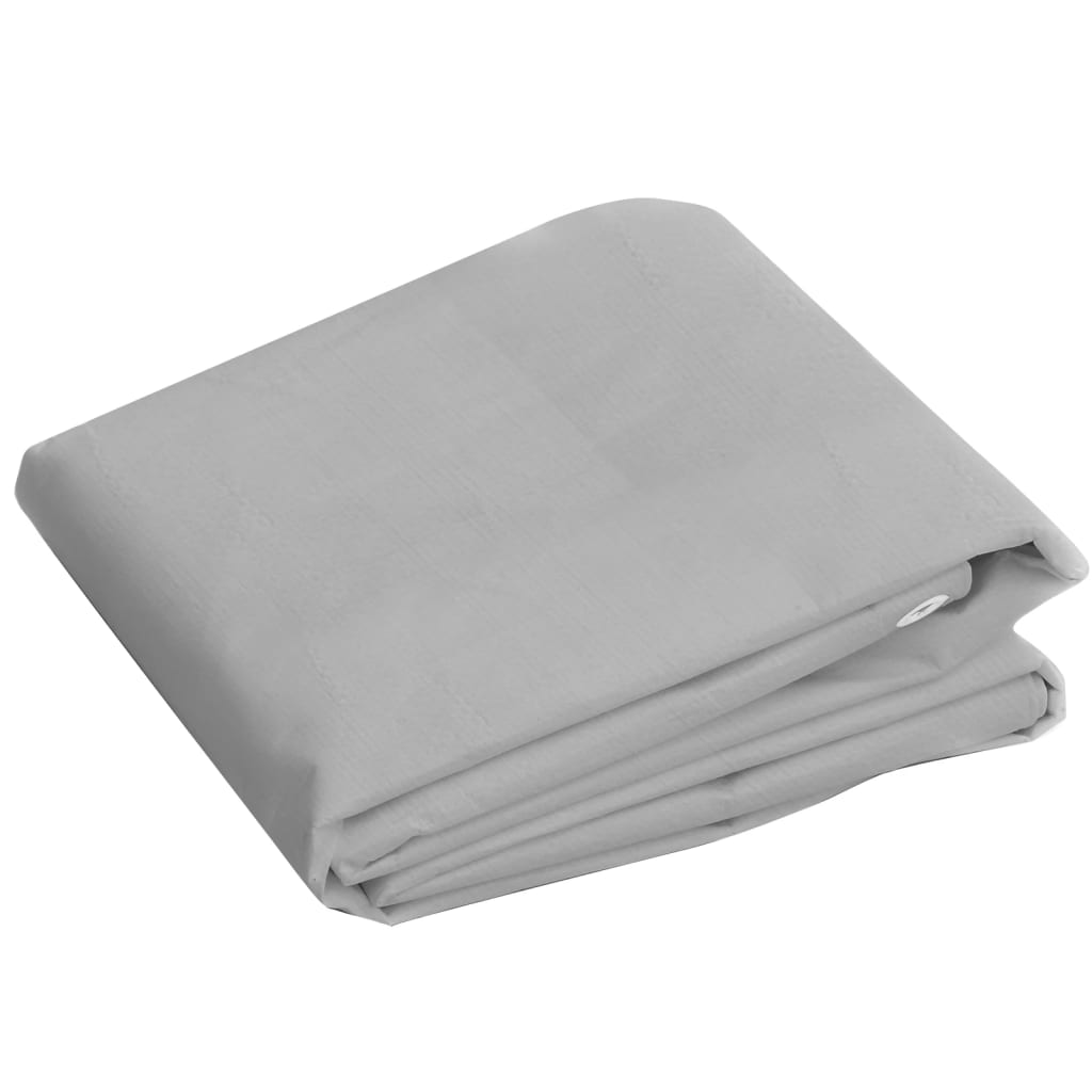 Berkfield Tarpaulin 260 g/m�__ 8x12 m Grey HDPE