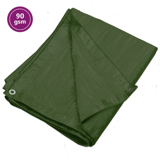 Berkfield Tarpaulin 90 g/m�__ 6x12 m Green HDPE
