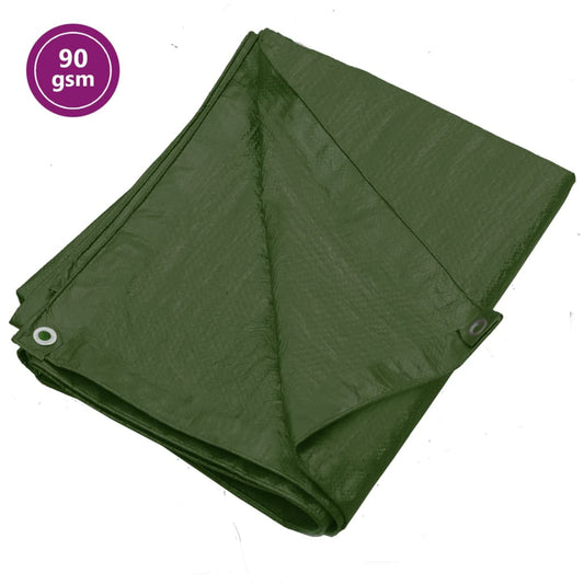 Berkfield Tarpaulin 90 g/m�__ 8x10 m Green HDPE