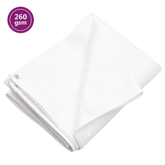 Berkfield Tarpaulin 260 g/må_ 6x10 m White HDPE