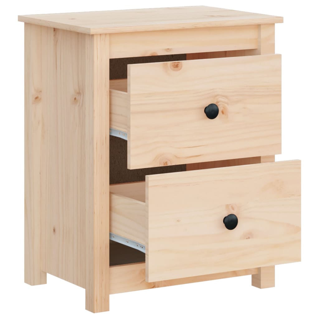 Berkfield Bedside Cabinet 50x35x61.5 cm Solid Wood Pine