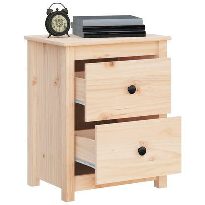 Berkfield Bedside Cabinet 50x35x61.5 cm Solid Wood Pine