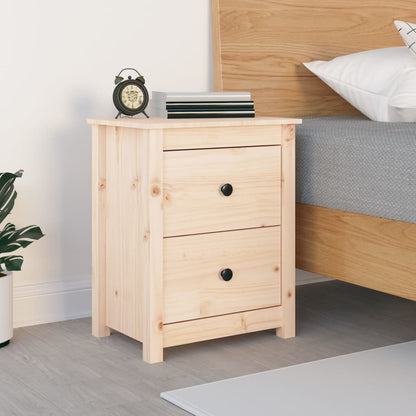 Berkfield Bedside Cabinet 50x35x61.5 cm Solid Wood Pine